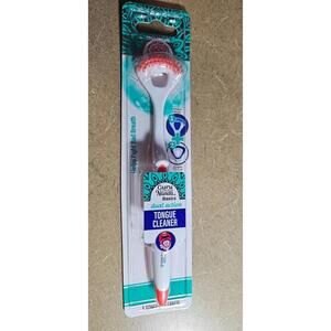 GuruNanda Dual Action Tongue Scraper 2-in-1 Tongue Scraper, Orange - NEW